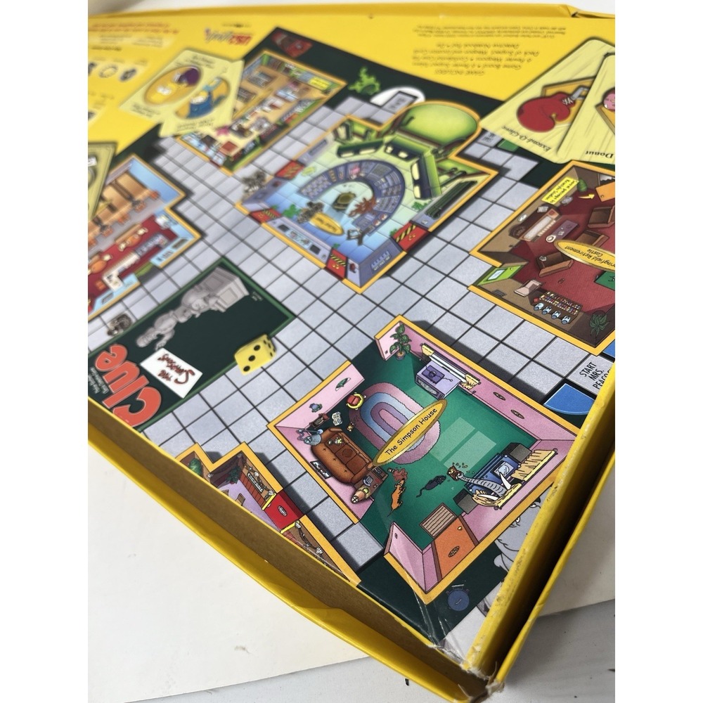 Vintage 2000 THE SIMPSONS Clue Mystery Game Pewter Pieces Parker COMPLETE - Picture 4 of 9